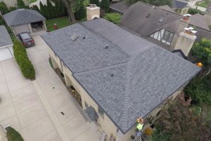 A house with a roof that has been cleaned.